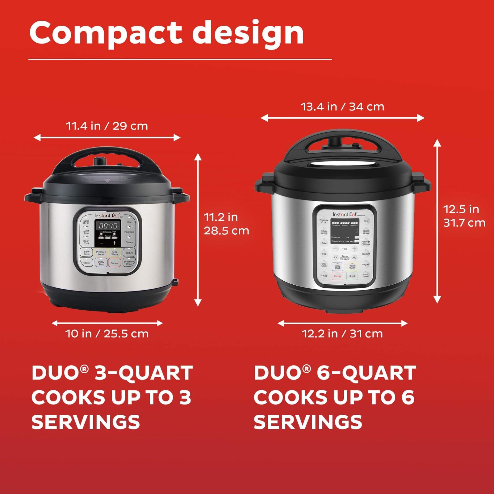 Instant Pot 3L 7-in-1 Electric Pressure Cooker – Stainless Steel Multi-Use Cooker for Rice, Slow Cooking, Steaming & More