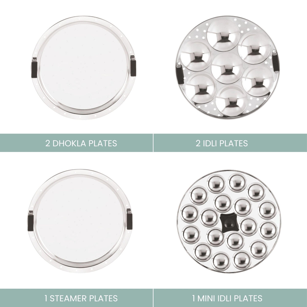 JVL Triply Multi Kadai MK-28 induction compatible 28cm with 2 idli plates 2 dhokla plates mini idli plate steamer plate