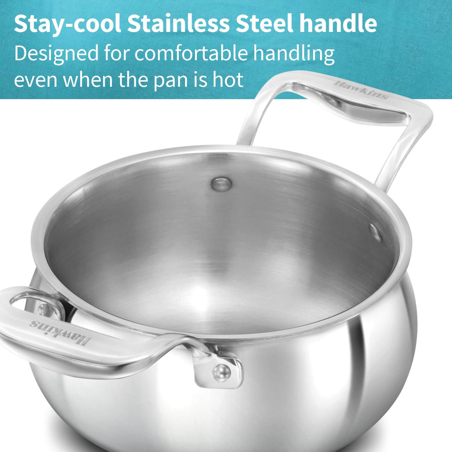 Hawkins Pro 2L stainless steel cookware ideal for traditional Indian cooking