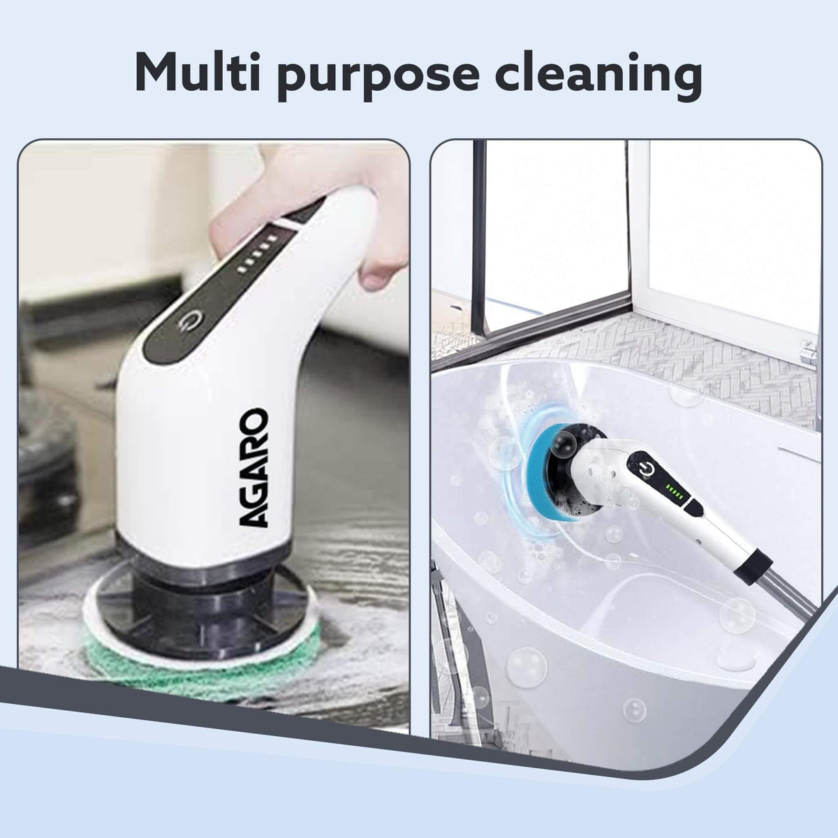 Complete set of replacement brushes and accessories for AGARO Royal Electric Spin Scrubber