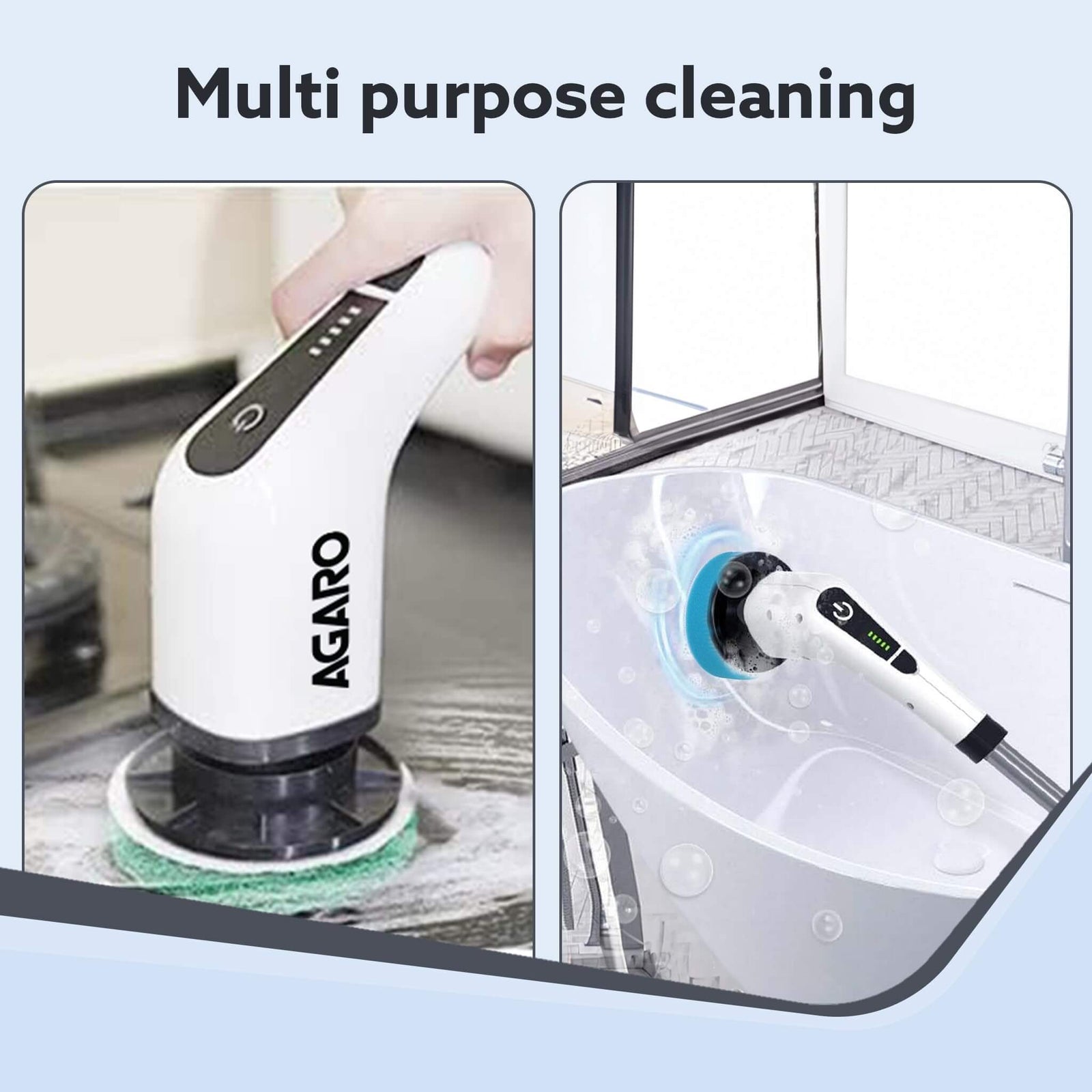 AGARO Replacement Brush Kit with 10 attachments for Royal Electric Spin Scrubber model 34117