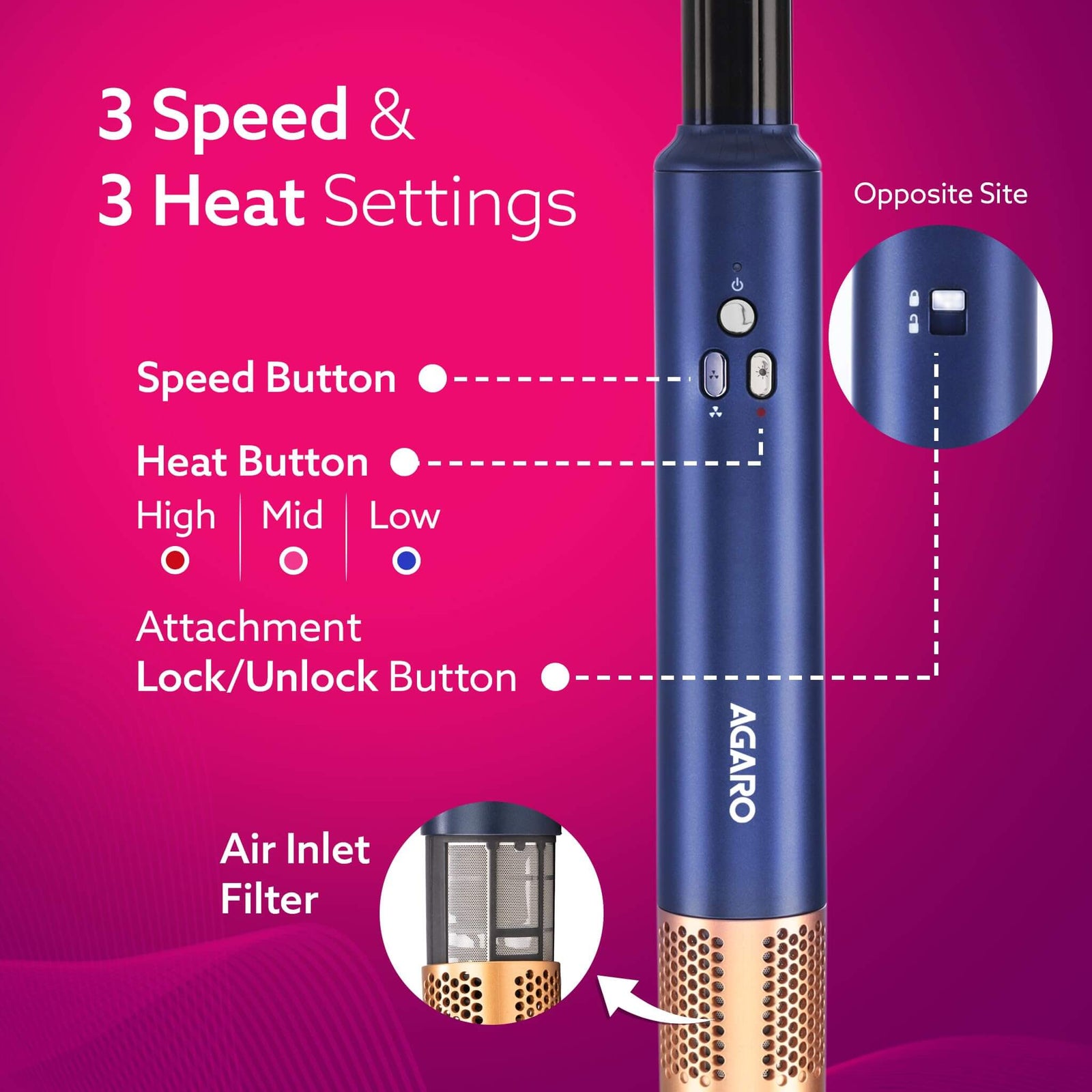 Professional-grade hair styling tool with heat protection technology