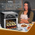 AGARO Royal Air Fryer Oven, 14.5L, 1700W, 25 Preset Menus, Digital Display, Touch Control, Rotisserie, Convection Oven - Black