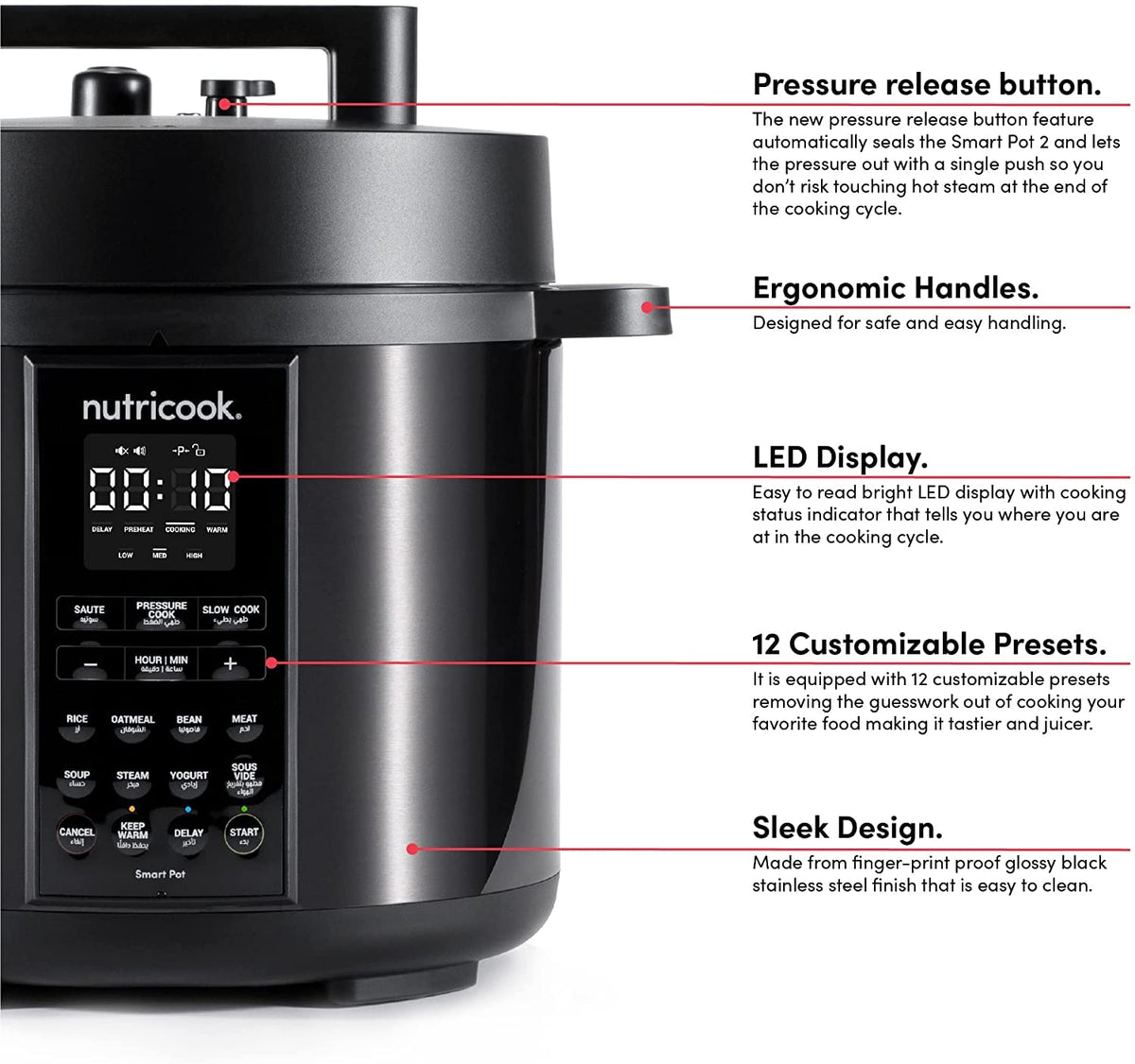 Nutricook Smart Pot 2 cooking delicious stew showcasing 70 percent faster cooking performance