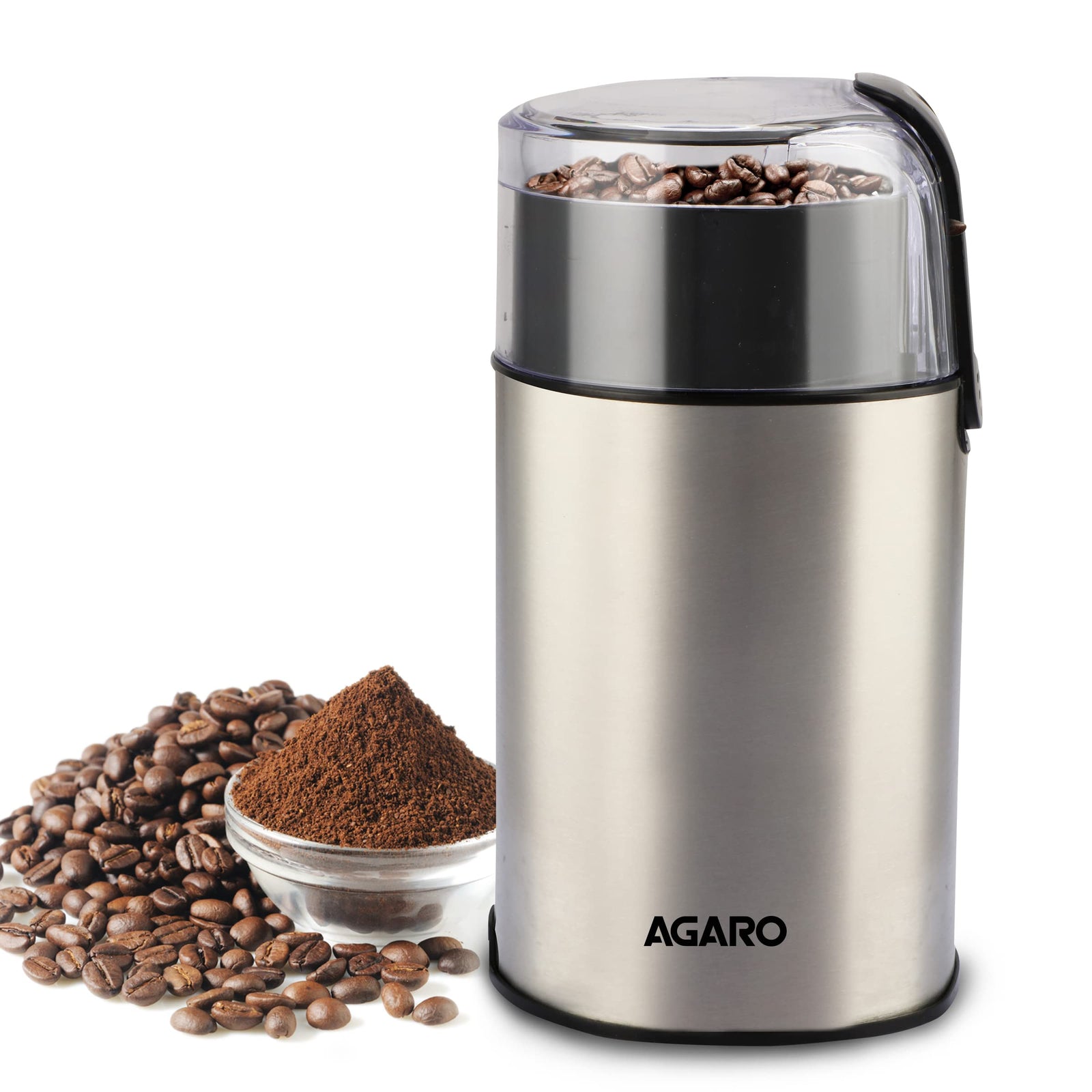 AGARO Grand Coffee Grinder, Stainless Steel Electric, Capacity 60 GMS Dry Coffee Bean