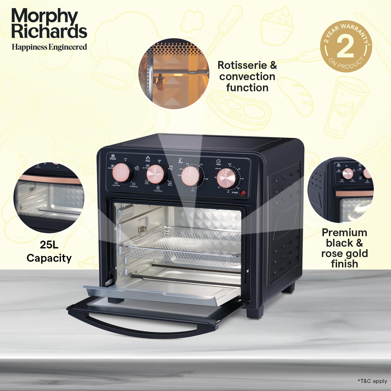 Morphy Richards AirCrisp Air Fryer Oven with dehydrator