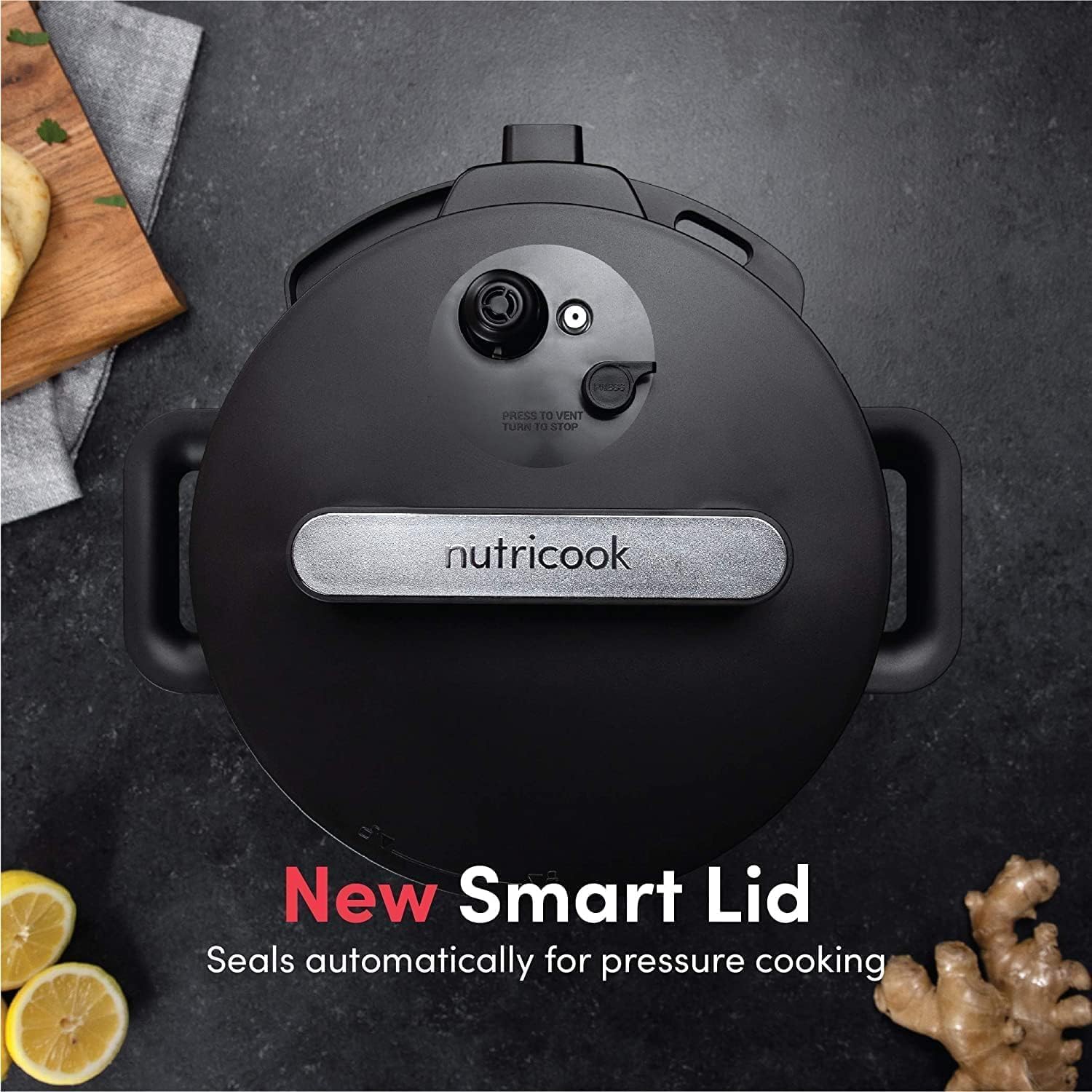 Nutricook 9-in-1 electric pressure cooker slow cooker rice cooker 8QT capacity for Indian cooking