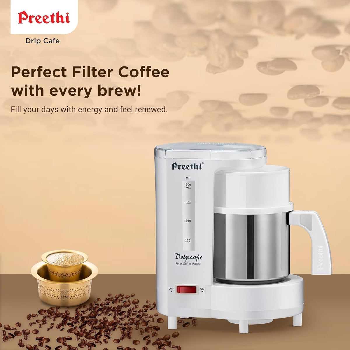 Preethi coffee maker CM208 lifestyle imahe