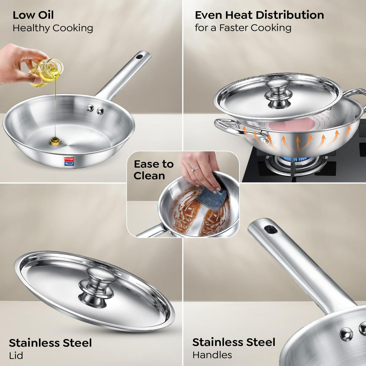 Prestige triply 14cm sauce pan for boiling milk and making chai
