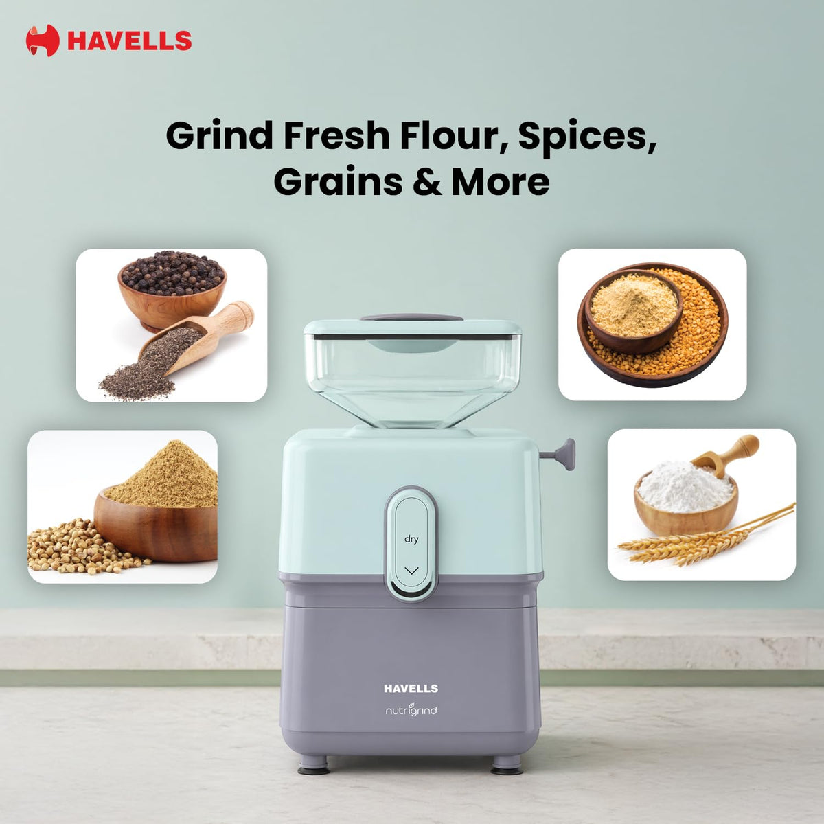 German Design Award 2024 Havells Nutrigrind stone atta grinder
