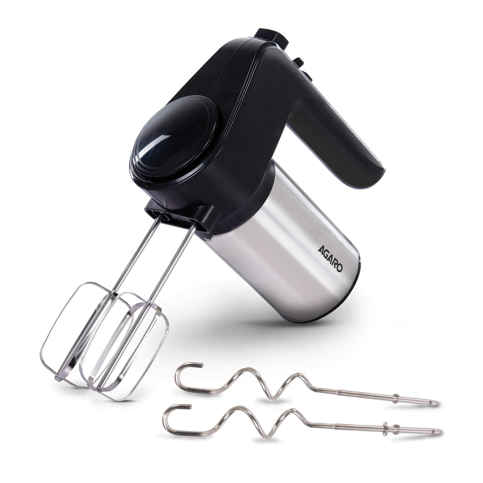 AGARO Elegant 300W Hand Mixer with stainless steel beaters and dough hooks