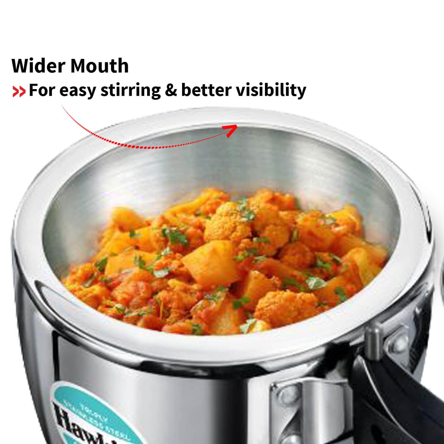 Hawkins Triply Stainless Steel Pressure Cooker - Inner Lid, Induction Compatible with 3mm Extra-Thick Base