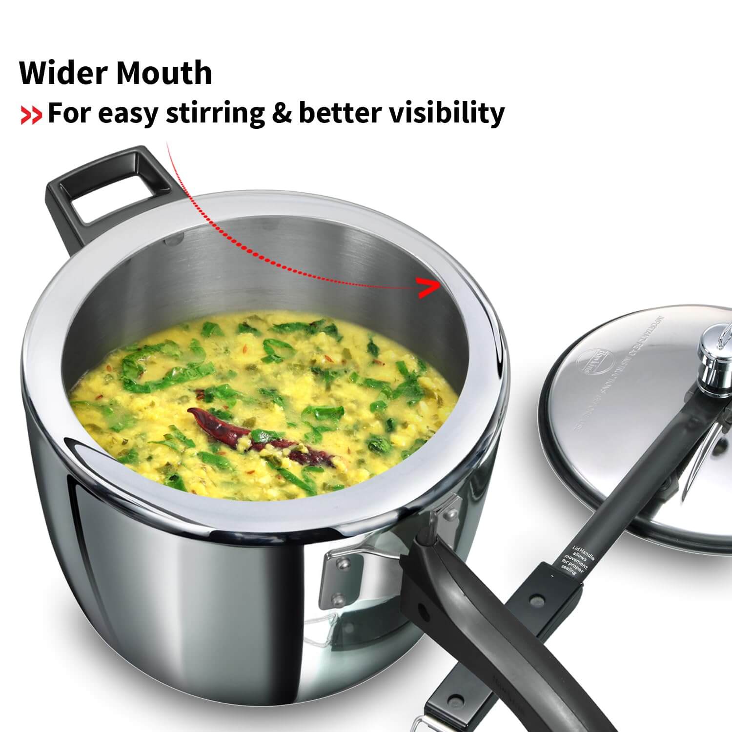 Hawkins Triply Stainless Steel Pressure Cooker - Inner Lid, Induction Compatible with 3mm Extra-Thick Base