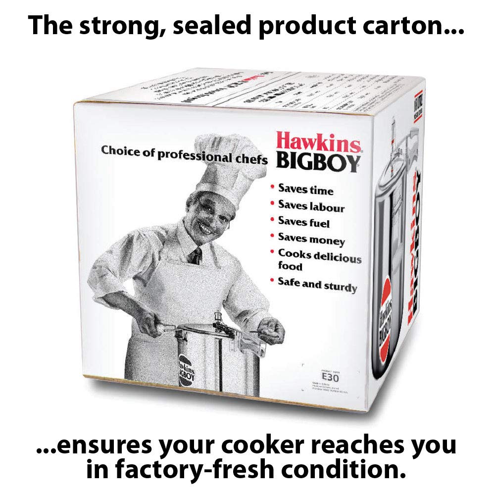 Hawkins Bigboy Aluminum Pressure Cooker - Durable, Large Capacity for Restaurants and Catering