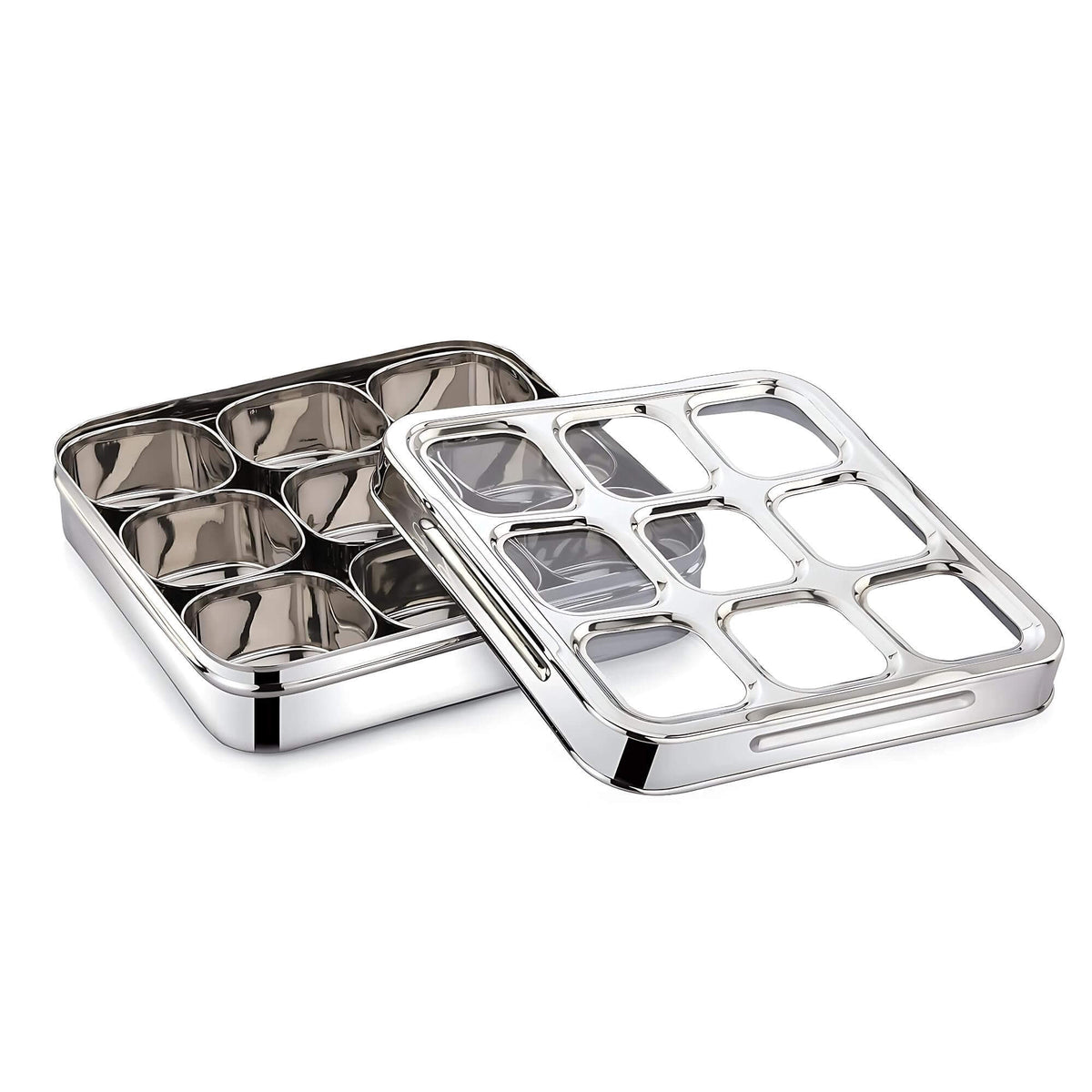 Elegant kitchen storage box with individual spice compartments