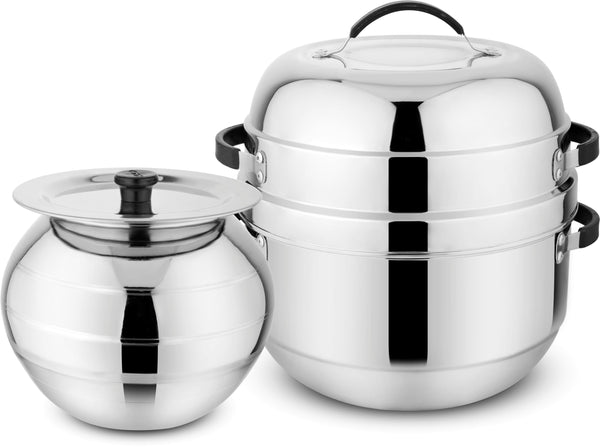 Prabha Stainless Steel Thermal Rice Cooker Efficient 1Kg Capacity