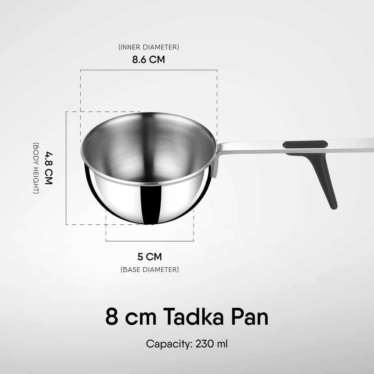 stahl tadka pan 8 cm, 230ml
