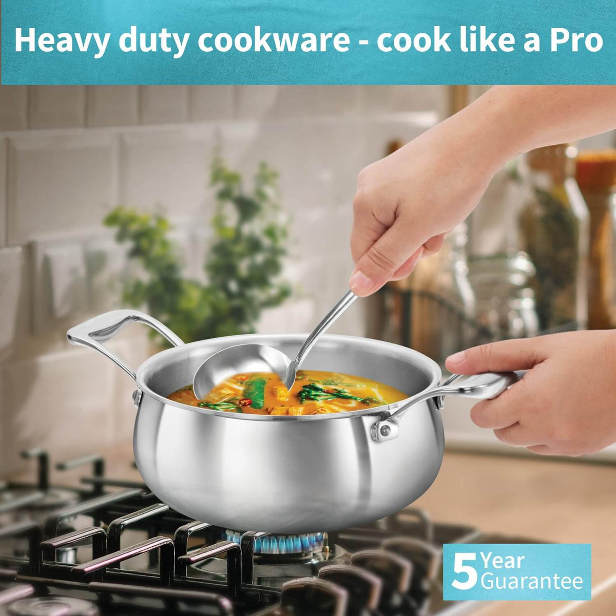 Hawkins Pro 2L stainless steel cookware