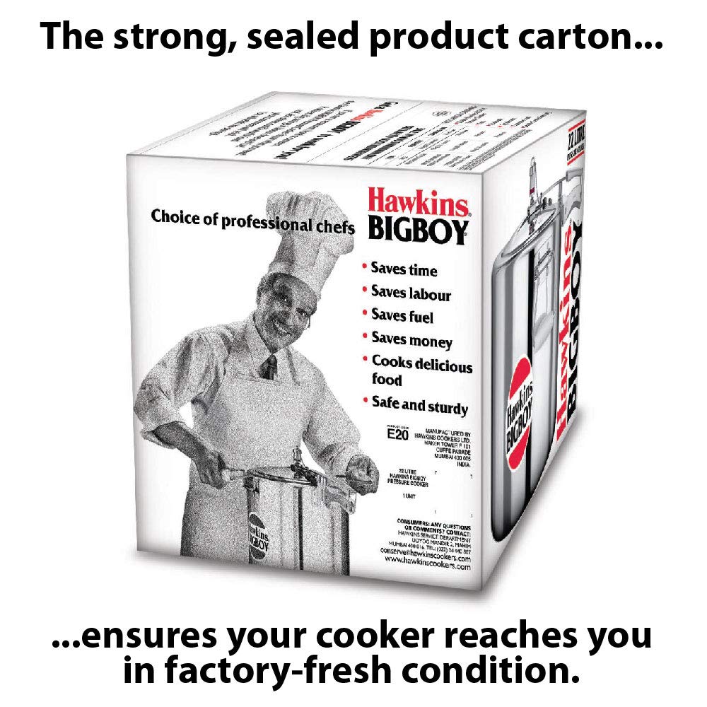 Hawkins Bigboy Aluminum Pressure Cooker - Durable, Large Capacity for Restaurants and Catering