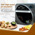 AGARO Royal Air Fryer Oven, 14.5L, 1700W, 25 Preset Menus, Digital Display, Touch Control, Rotisserie, Convection Oven - Black