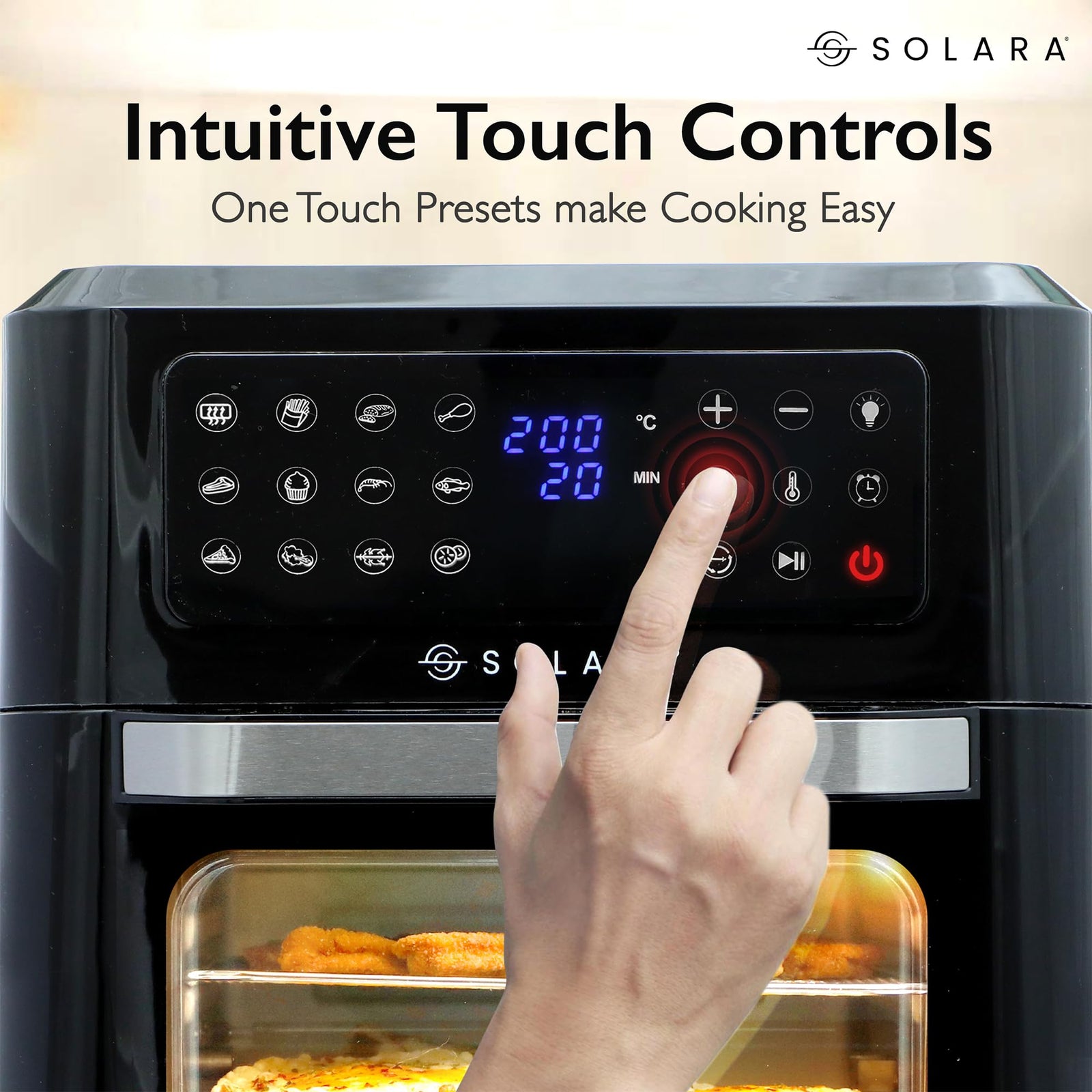 SOLARA 12 litre air fryer oven with 12 preset menus
