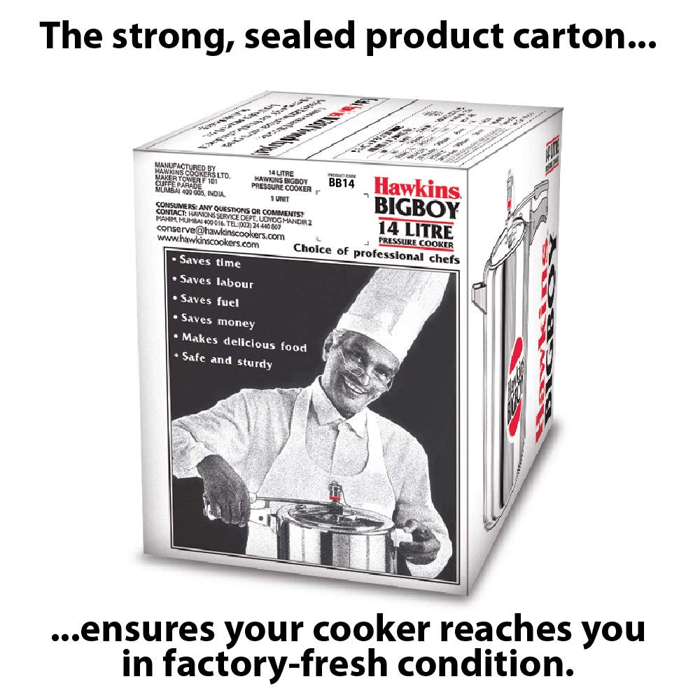 Hawkins Bigboy Aluminum Pressure Cooker - Durable, Large Capacity for Restaurants and Catering
