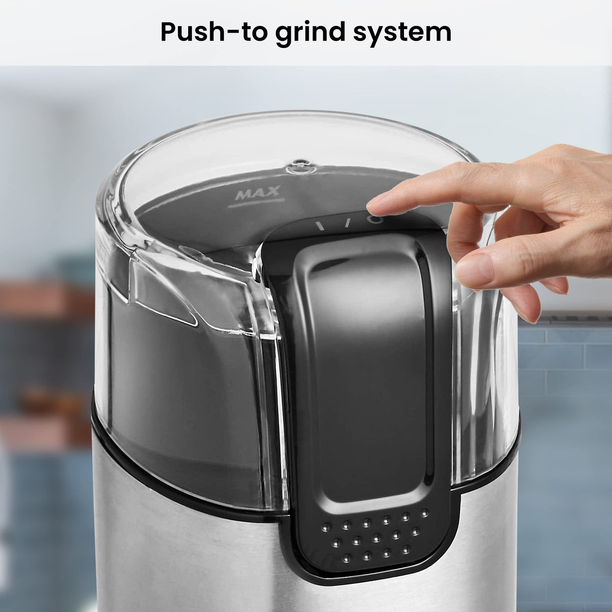 AGARO Grand Coffee Grinder, Stainless Steel Electric, Capacity 60 GMS Dry Coffee Bean