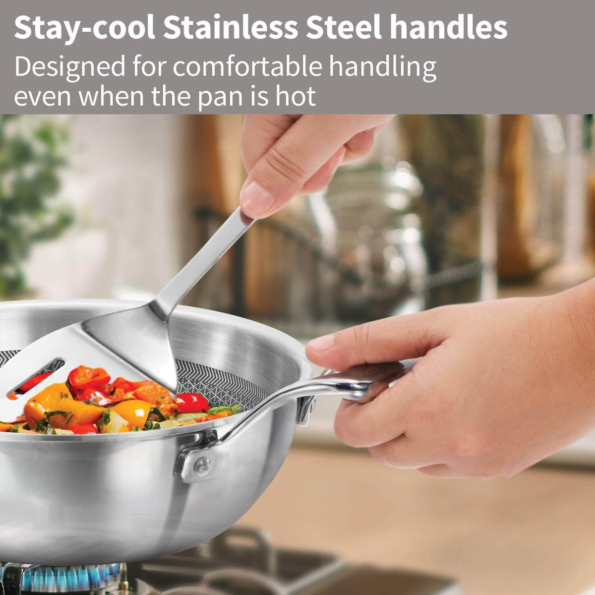 Hawkins Pro Tri-Ply Kadhai with Stay-Cool Stainless Steel Handles - Gas & Induction Compatible