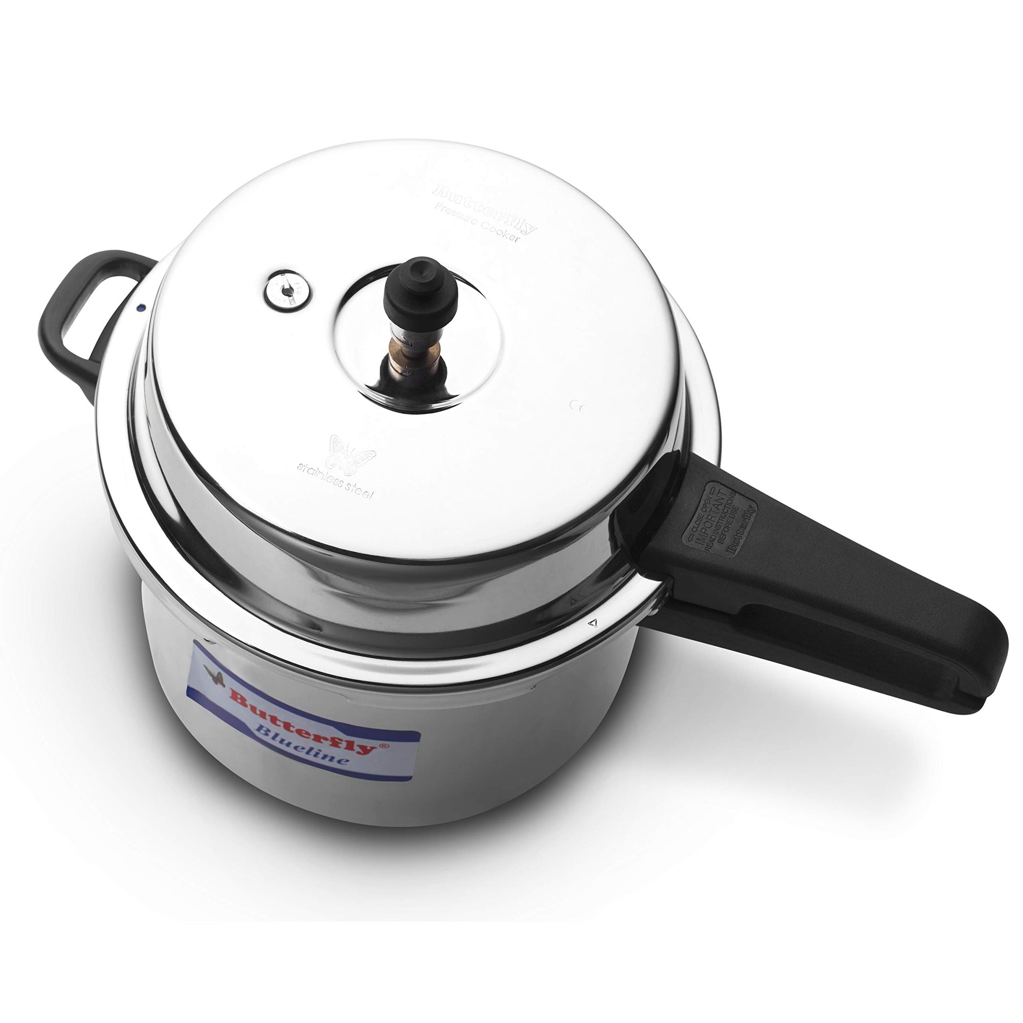 Butterfly Blue Line Stainless Steel Outer Lid Pressure Cooker, 10L