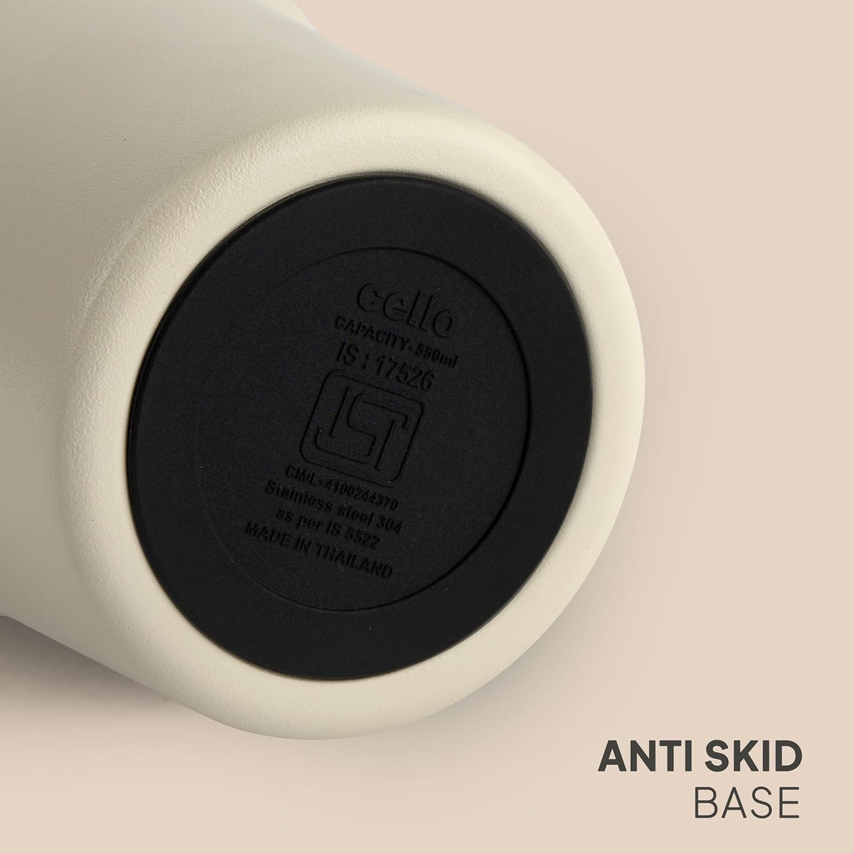 Cello Quench Insulated Stainless Steel Tumbler 550ml with Straw & Handle