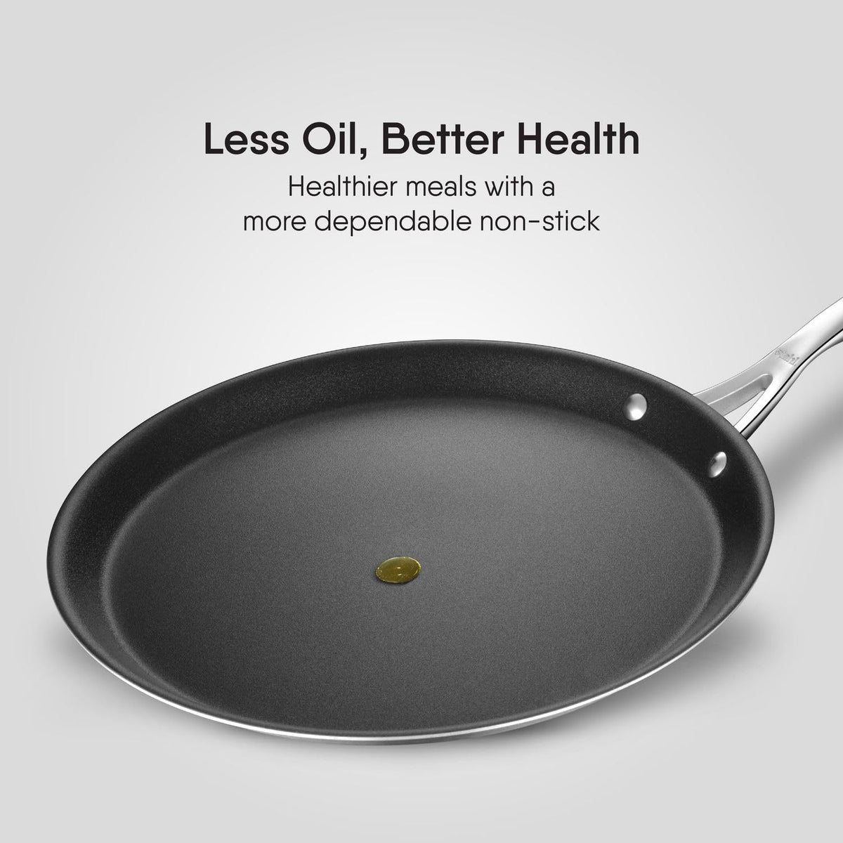 Triply construction dosa tawa with even heat and zero hotspots from Stahl
