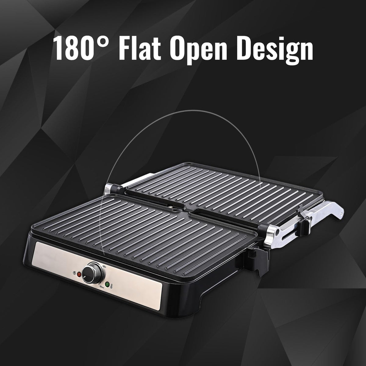 Sujata Multi Purpose Grill SG01 lifestyle image with grilled sandwiches wraps and vegetables on colourful table setting