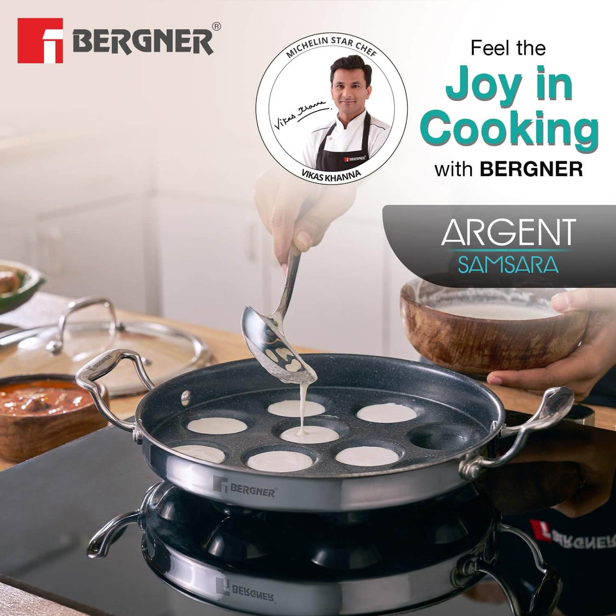 Multi-Heat Source Compatible Paniyarakkal – Works on Gas, Induction, Ceramic & Halogen