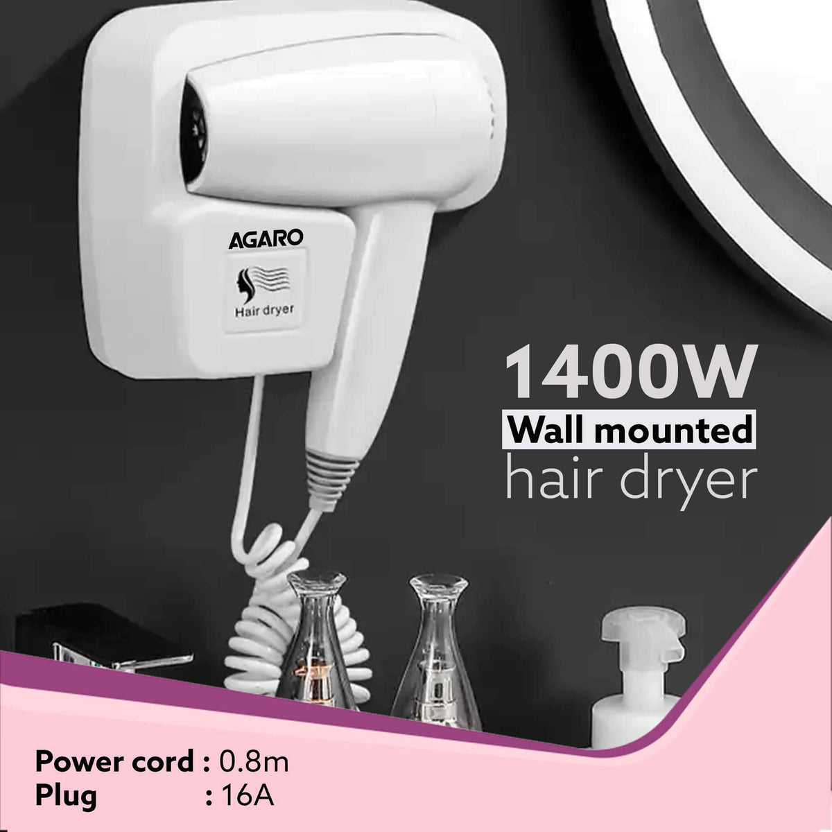 AGARO HD1417 Hair Dryer packaging and contents