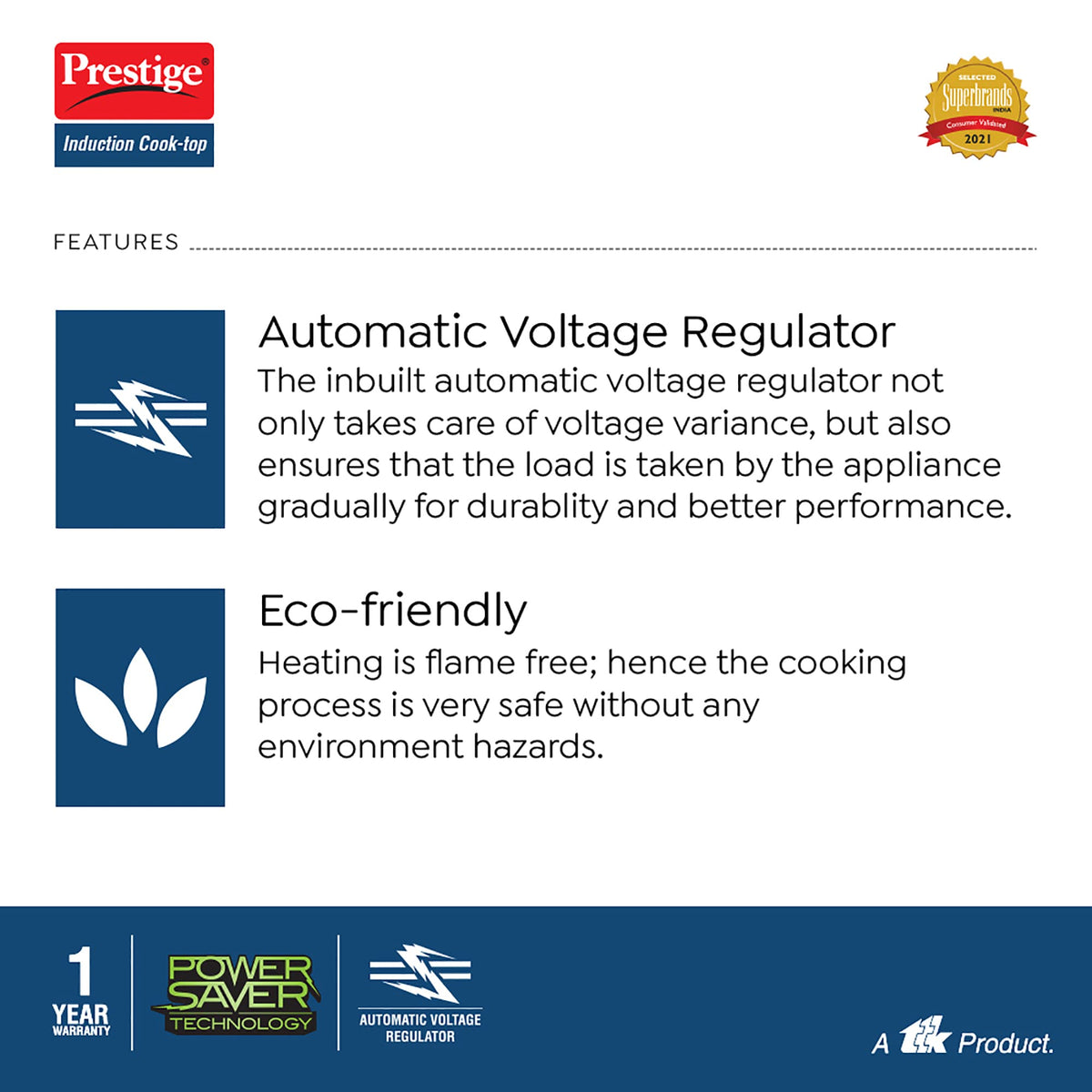 Prestige Xpress Induction Cook-top with Power Saver Technology and LED Display