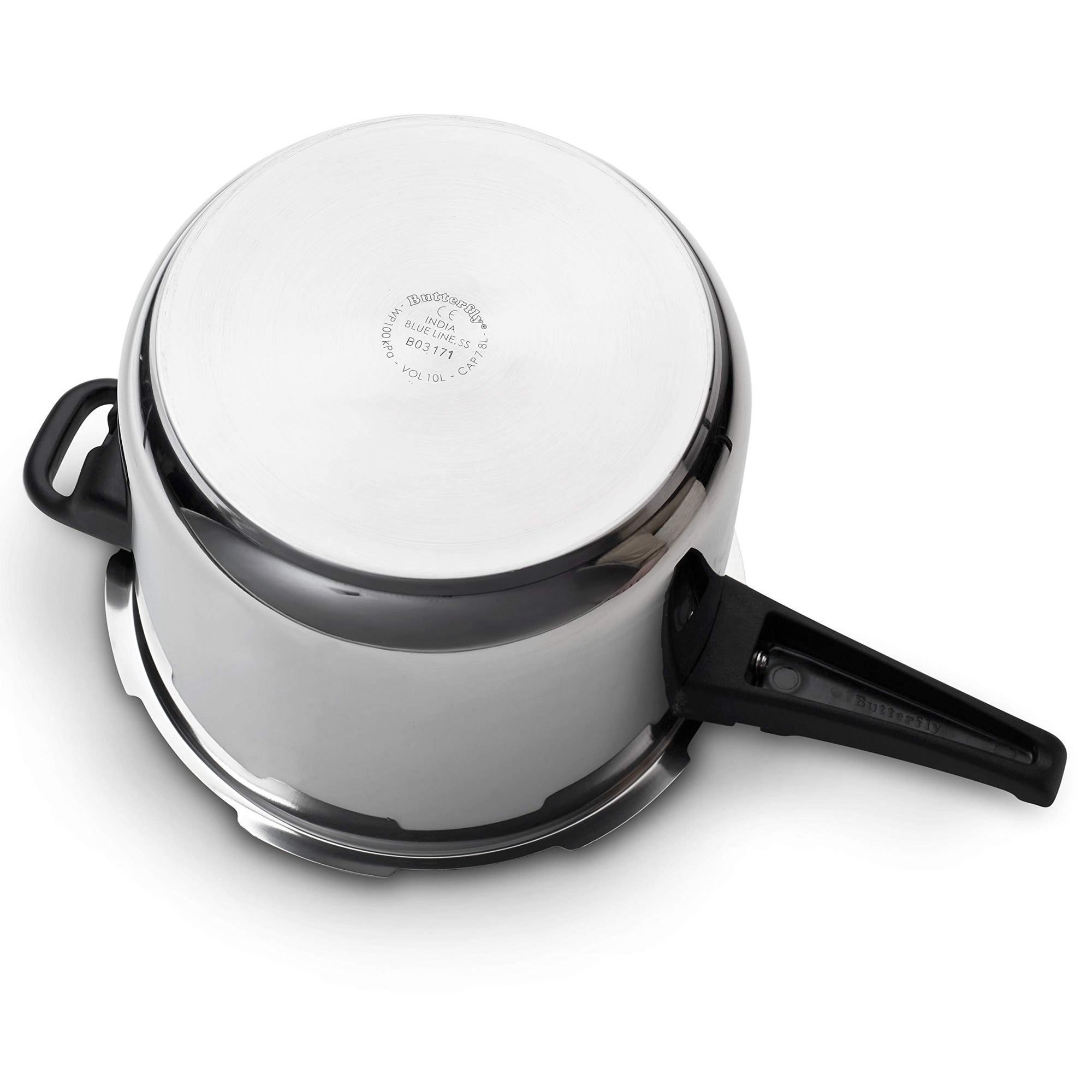 Butterfly Blue Line Stainless Steel Outer Lid Pressure Cooker, 10L