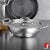 Bergner Argent Triply Deep Kadai, Stainless Steel Lid, For Sauté/Deep Fry/Gravy/Stir Fry/Steam, Heat Resistant Handles, Multi-Layered Mirror Finish, Induction & Gas Ready, 5-Year Warranty