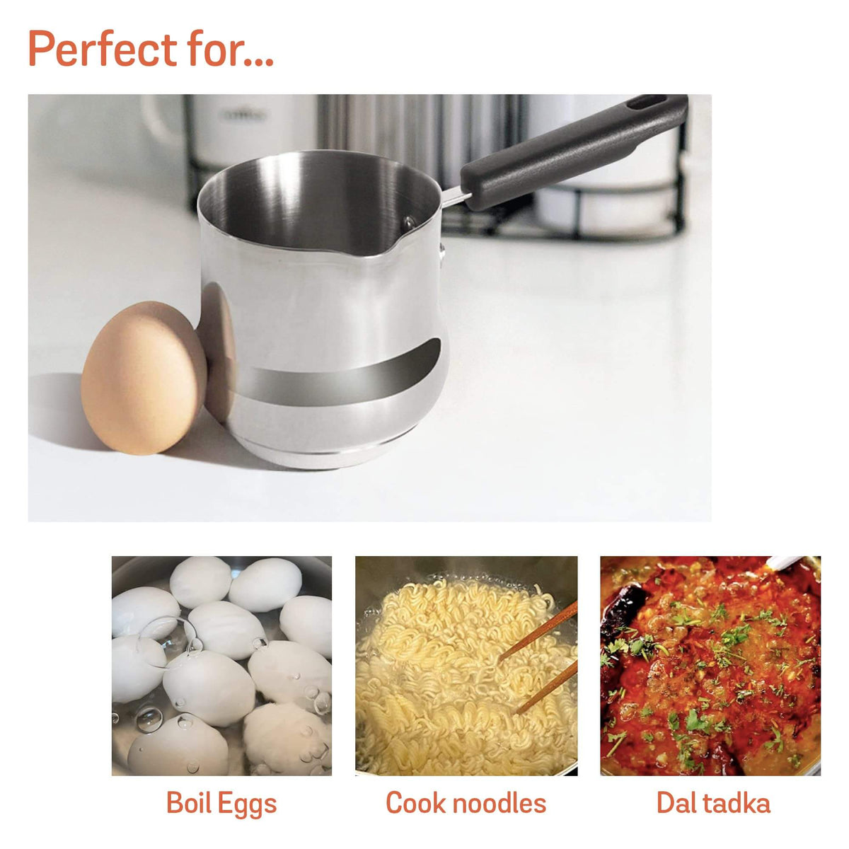 Meyer Germany quality mini milk pan with precision pouring spout design