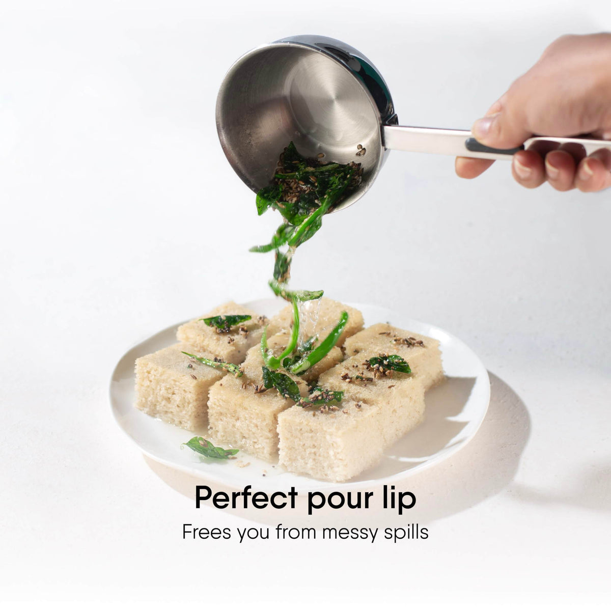 Induction Compatible Stahl Tadka Pan with Ergonomic Handle