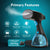 Handheld AGARO steamer with fabric brush attachment for garment care