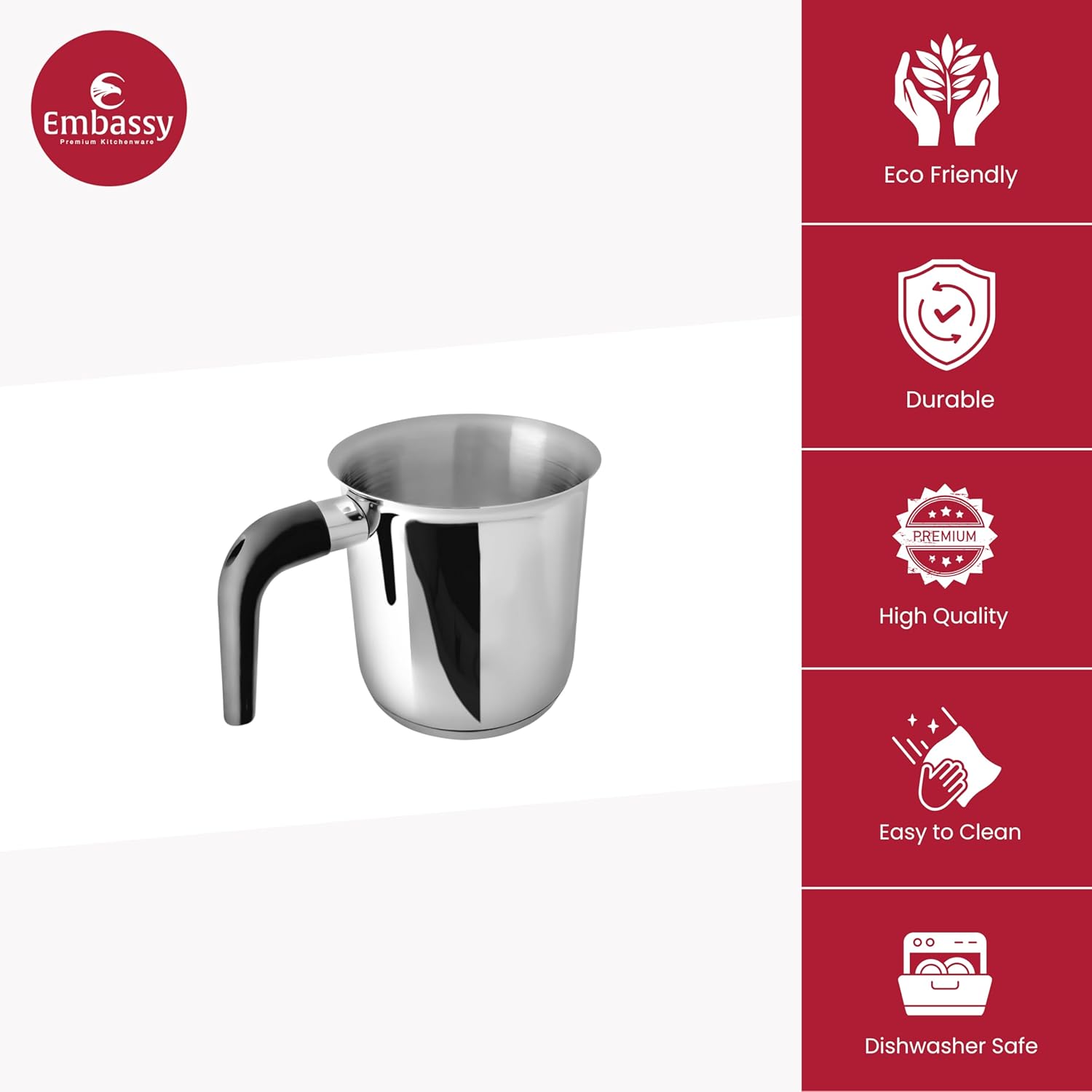 Embassy Stainless Steel ICB Milk Warmer - Induction Compatible
