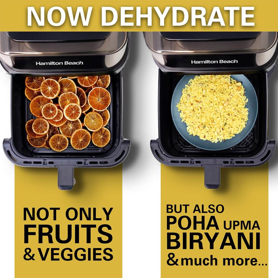 Hamilton Beach Digital Air Fryer 7.2L, 1700W, 360° View, 12 Presets, Touch Controls