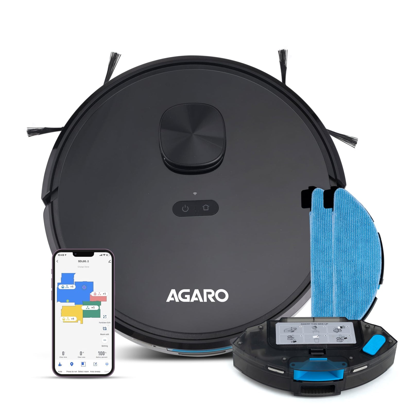 AGARO Alpha Robot Vacuum Cleaner with LiDAR 2.0 Navigation and Smart Life App Control
