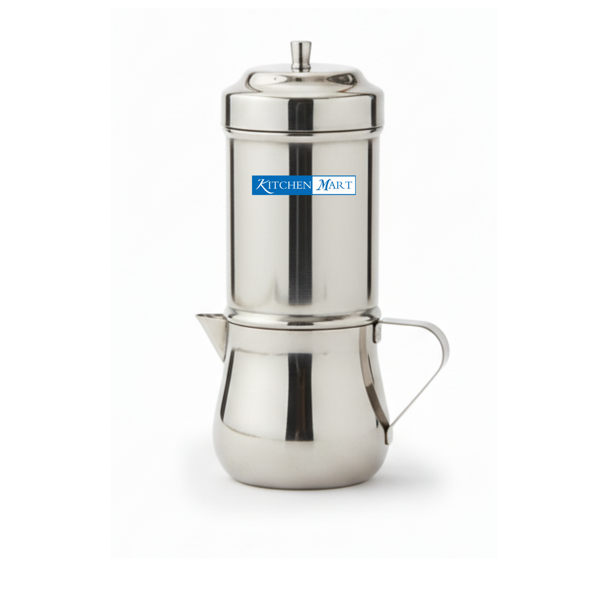 Kitchen Mart Stainless Steel Coffee Filter Belly with Handle | South Indian Traditional Coffee
