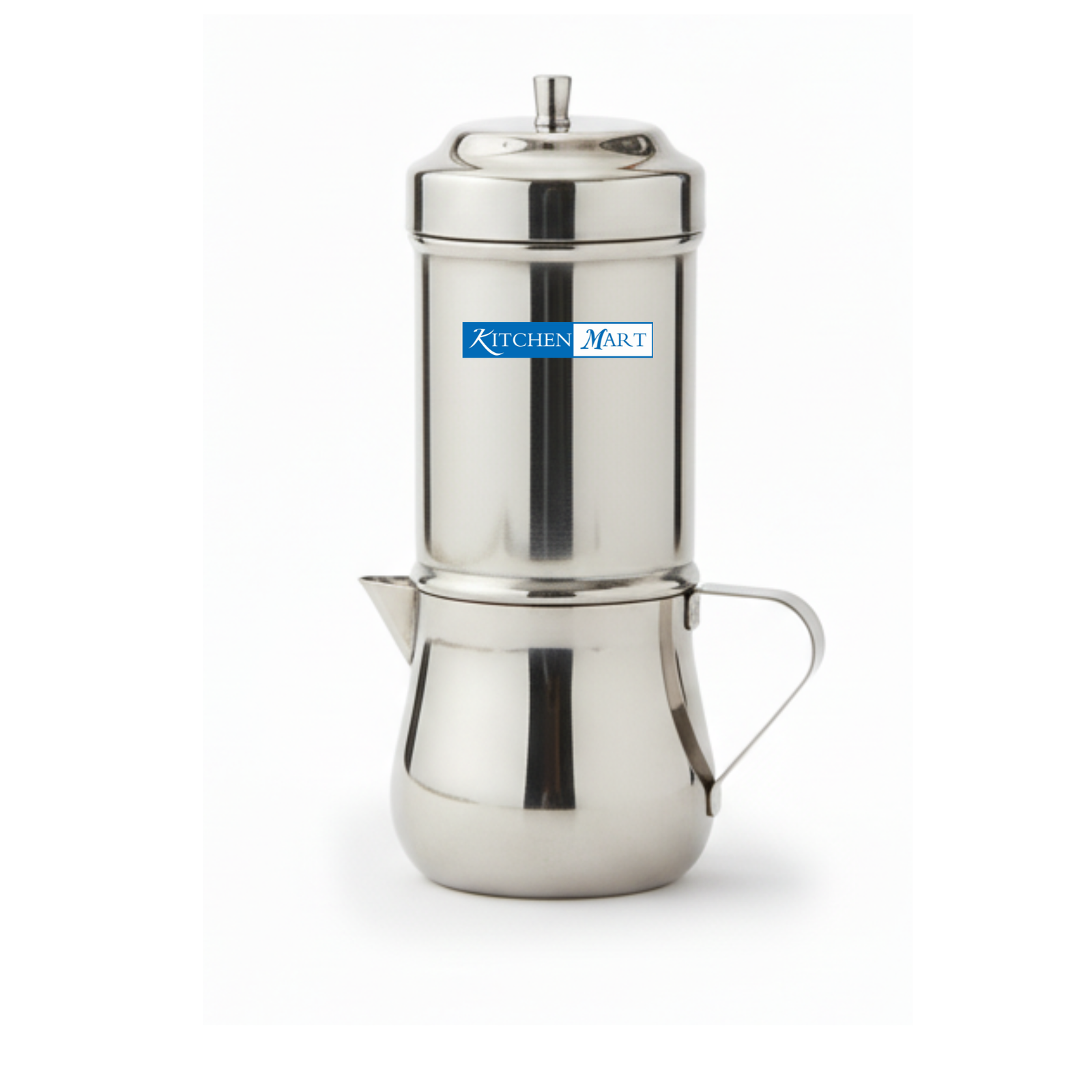 Kitchen Mart Stainless Steel Coffee Filter Belly with Handle | South Indian Traditional Coffee