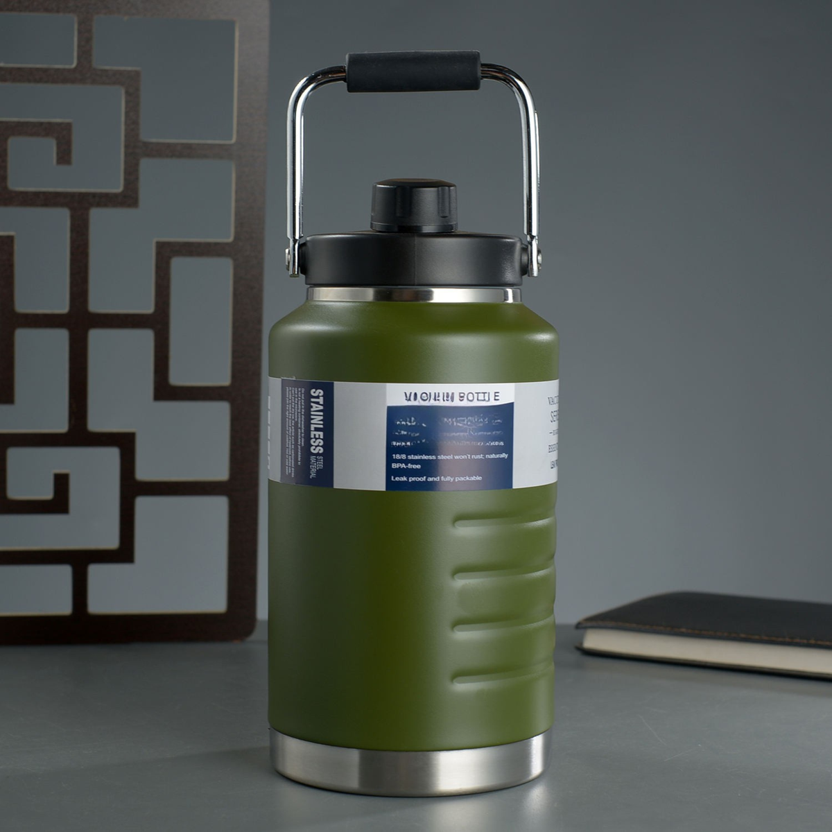 Kitchen Mart Insulated Stainless Steel Vacuum Water Bottle 2100ml | Double Wall 18/8 Steel | Hot 12 Hrs & Cold 12 Hrs | MagCap Dock Lid | BPA Free | Outdoor Ice Bucket Jug for Travel, Gym, Office & Home