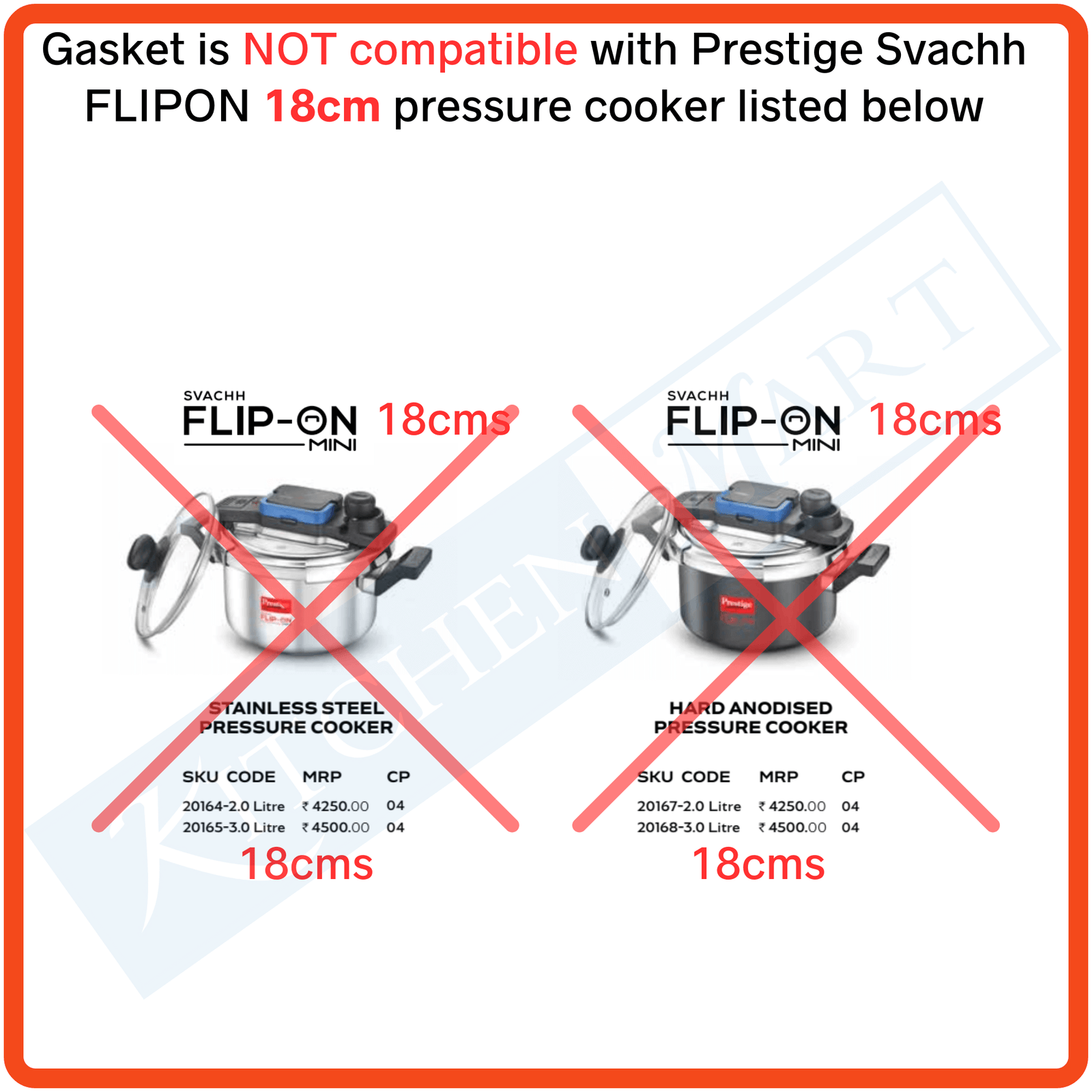 Prestige Gasket Replacement Seal Ring for 22cm Clipon Pressure Cookers