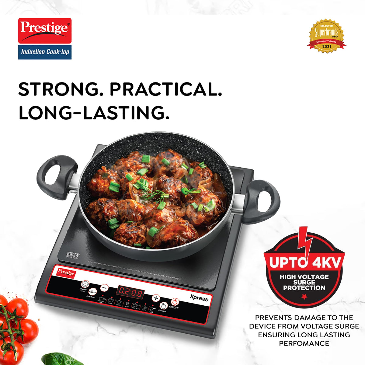 TTK Prestige Xpress 1200W Induction Cooktop with 1 Year Warranty and User Manual