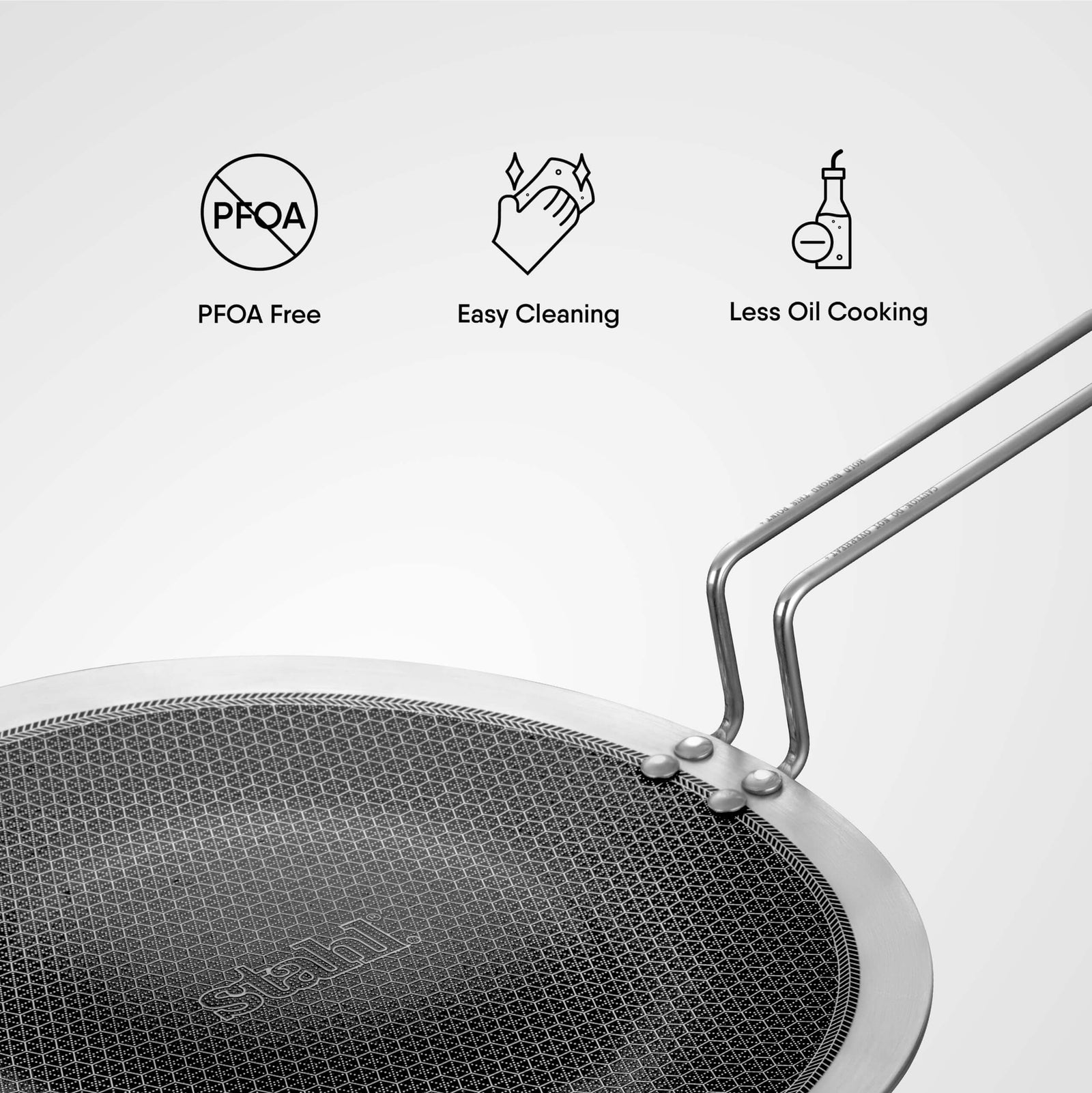 Stahl Artisan Hybrid Triply Roti Tawa with HexaRidge Technology for even cooking