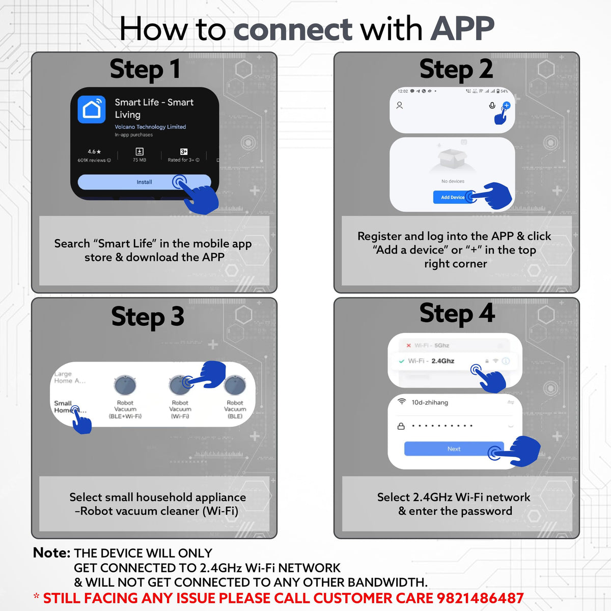 AGARO Alpha Wi-Fi Robot Vacuum Compatible with Alexa and Google Home